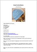 Stripe Crochet Beanie ITA